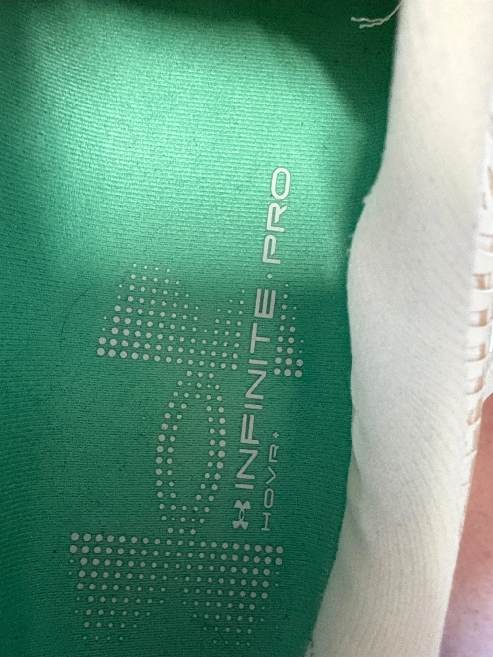 Under Armour White & Green Performance Running Sneakers